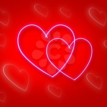 Intertwinted Background Representing Heart Shape And Abstract