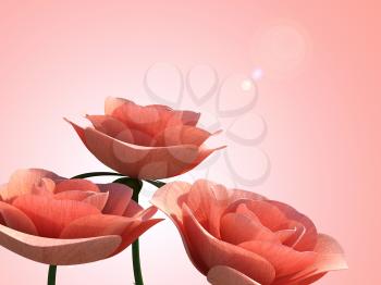 Copyspace Roses Representing Romance Petals And Petal