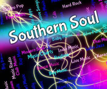 Soul Music Indicating Rhythm And Blues And Rock And Roll
