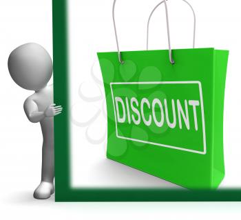 Discount Shopping Sign Meaning Cut Price Or Reduce