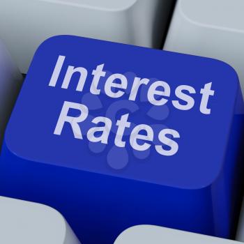 Interest Rate Key Showing Investment Percent Online