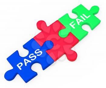 Pass Fail Showing Exam Or Test Results