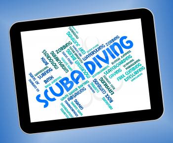 Scuba Diving Meaning Subaqua Word And Diver 