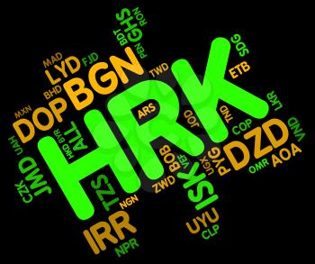 Hrk Currency Showing Worldwide Trading And Coin