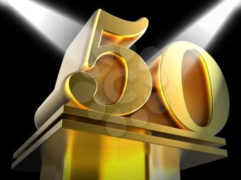 Golden Fifty On Pedestal Meaning Movie Awards Or Recognition
