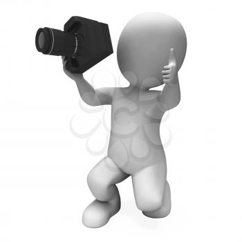 Photography Character Showing Photo Shoot Dslr And Photograph