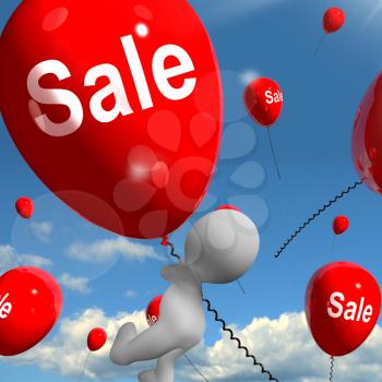 Sale Balloon Showing Offers in Selling and Discounts