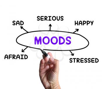 Moods Diagram Meaning Happy Sad And Feelings