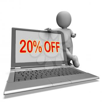 Twenty Percent Off Monitor Meaning Deduction Or Sale Online