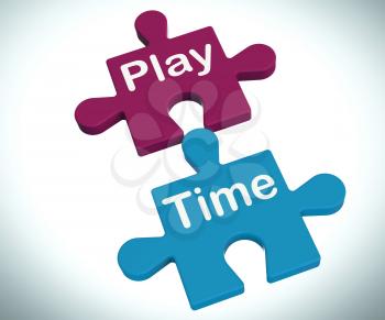 Play Time Puzzle Meaning Fun And Leisure For Children