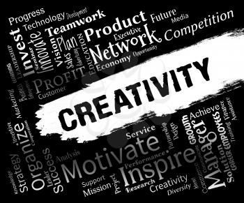 Creativity Words Representing Innovation Ideas And Imagination