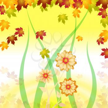 Floral Background Representing Flower Florals And Template