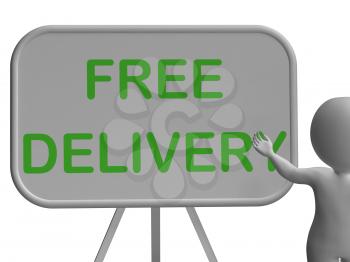 Free Delivery Whiteboard Showing Postage And Packaging Included