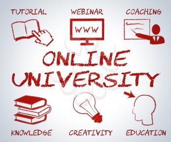 Online University Showing Educational Establishment And Www