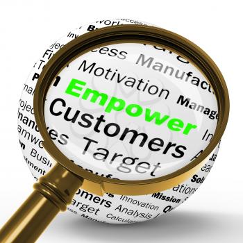 Empower Magnifier Definition Meaning Motivation Success And business Encouragement