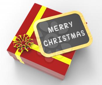 Merry Christmas Present Meaning Christmas Celebration Holiday And Season