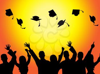 Education Graduation Showing Educate Educating And Diploma