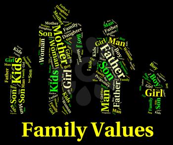 Family Values Indicating Blood Relative And Families