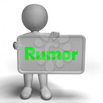 Rumor Sign Meaning Spreading False Information And Gossip