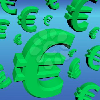 Euro Signs As Symbol For Money Or Wealthy