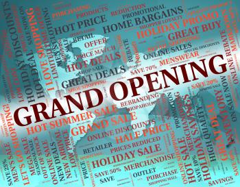 Grand Opening Indicating Text Introduction And Startup