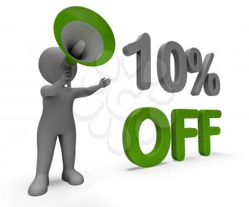Ten Percent Off Character Meaning Offer Reductions Or Sale