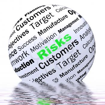 Risks Sphere Definition Displaying Insecurity Threatening And Financial Risks