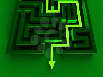 Solving Maze Shows Puzzle Way Out Strategy