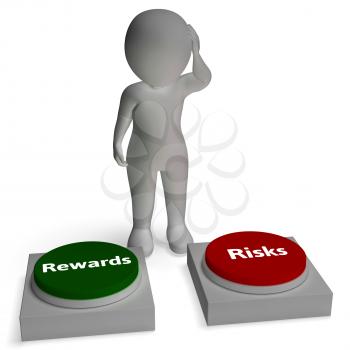 Risk Reward Buttons Shows Risking rewards Payoff
