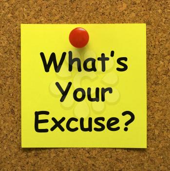 What's Your Excuse Meaning Explain Procrastination