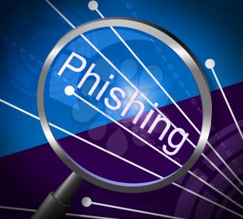 Phishing Fraud Indicating Rip Off And Magnification