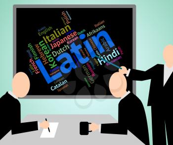 Latin Language Showing International Speech And Lingo