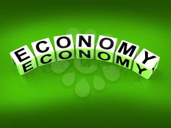 Economy Blocks Showing Monetary and Economic Predictions