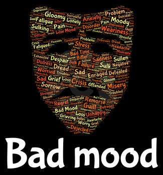 Bad Mood Indicating Depression Words And Wordcloud