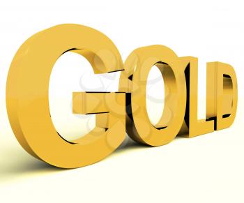 Gold Letters As Symbol For Success Or Riches