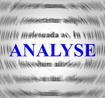 Analyse Definition Indicating Data Analytics And Meaning
