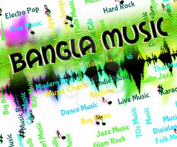 Bangla Music Indicating Sound Track And Musical