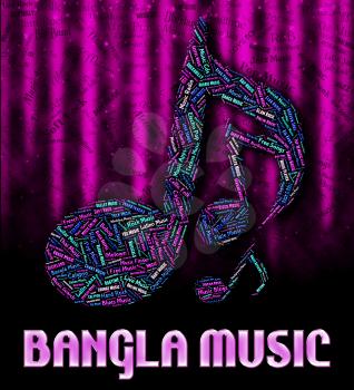 Bangla Music Indicating Sound Tracks And Melody