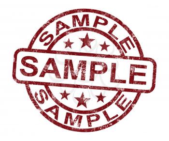 Sample Stamp Showing Example Symbol Or Taste