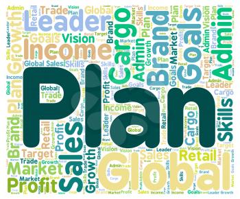 Plan Word Representing Project Procedure And Scheme