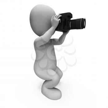 Photos Character Showing Digital Dslr And Photography