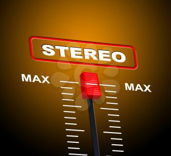 Stereo Music Indicating Hi Fidelity And Graphical
