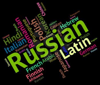 Russian Language Showing Words Foreign And Speech