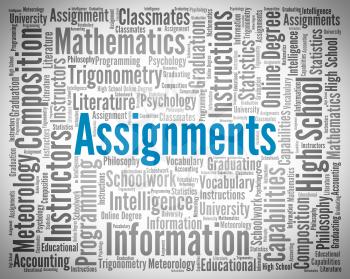 Assignments Word Representing Tasks Undertaking And Words