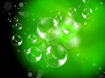 Abstract Bubbles Background Showing Beautiful Creative Spheres
