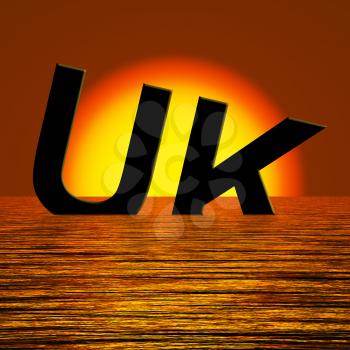 Uk Word Sinking As Symbol for British Problems