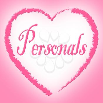 Personals Heart Indicating In Love And Search