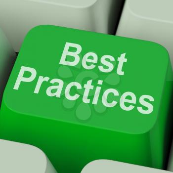 Best Practices Key Showing Improving Business Quality