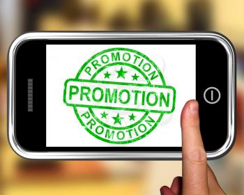 Promotion On Smartphone Shows Special Promotions And Discounts