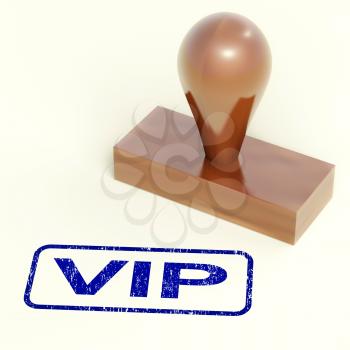 VIP Stamp Showing Celebrity Or Millionaire